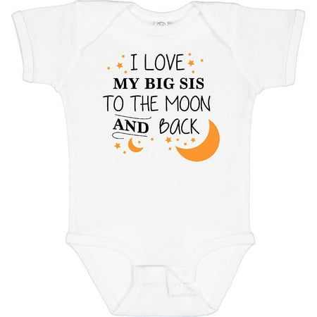 

inktastic I Love My Big Sis To the Moon and Back Baby Bodysuit 6 Months 0020 White 29627