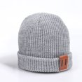 thumbnail image 3 of YAOBAMM Warm Children Cap Winter Hat Children Adult Thick Knitted Elastic Windproof Cozy Cold Resistant Solid Color Beanie, 3 of 7