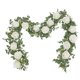 thumbnail image 1 of Guirnaldas artificiales de eucalipto Dolicer, 2 unidades con 8 rosas, 2 m, 1 of 9