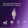 thumbnail image 2 of Philips Bombillas LED BA11 E12 de 75 W, base ultra definición, color blanco suave (2700 K), 700 lúmenes (6,6 W = 75 W) regulables, transparentes sin parpadeo, 2 of 10