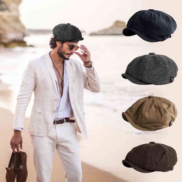 Gorra de Boina Octogonal Vintage Xihbxyly para Hombres