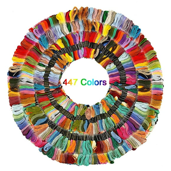 Colorful Color Embroidery Floss 447 Skeins Per Pack with Cotton for Cross Stitch Threads Bracelet Yarn Craft Floss Embroidery Floss Set