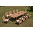thumbnail image 2 of Grade-A Teak Dining Set: 10 Seater 11 Pc: 122" Caranas Rectangle Table And 10 Wave Stacking Arm Chairs Outdoor Patio WholesaleTeak #51WV2911, 2 of 6