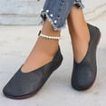 thumbnail image 5 of Gpaecead Women's Barefoot Ballet Flats Faux Leather Wide Toe Soft Sole Minimalist Slip On Comfortable Walking Shoes, Black, 5 of 8