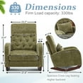 thumbnail image 3 of Ktaxon Rocking Accent Chair Glider Reading Chair Comfy Chenille Upholstered Single Sofa Rocker for Living Room, Nursery, Bedroom Olive Green, 3 of 11