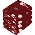 thumbnail image 4 of SKYSONIC Christmas Gnome Cotton Washcloths Set of 4, Highly Absorbent Soft Fingertip Towel for Bathroom, Gym, Hotel and Spa, 12 x 12 Inch, 4 of 7