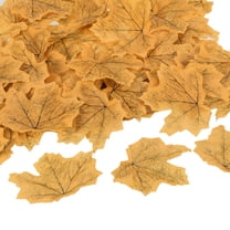 Uxcell Artificial Leaves, Fall Maple Autumn Fake Leaf Decoration, Yellow 400 Pcs