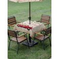 thumbnail image 3 of Outdoor Tablecloth with Umbrella Hole and Zipper, Vintage Valentine's Day Square Table Cloth 60x60 Inch Waterproof Tablecloth, Truck Love Heart Roses Romantic Retro Picnic Table Cover for Patio, 3 of 7