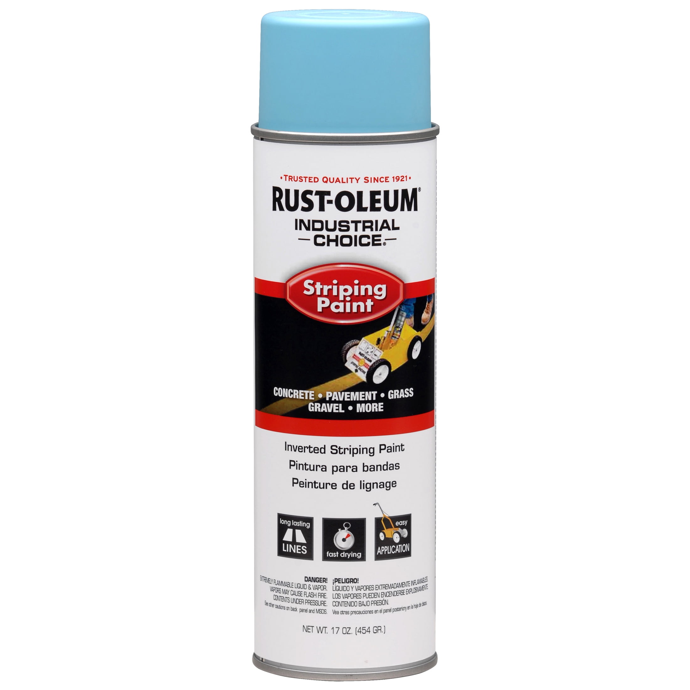6 Pack, Blue, Rust-Oleum Industrial Choice System Inverted Striping Spray Paint- 18 oz