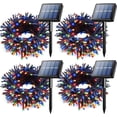 thumbnail image 1 of 4-Pack Solar Christmas String Lights Outdoor Multicolor - Total 400LED 132FT Solar Christmas Fairy Lights with 8 Modes, Waterproof String Lights Patio Lights for Christmas Tree Party New Year, 1 of 6