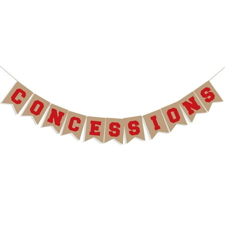 Baseball Sports Theme CORNET Concession Sign Garland Decor - Stand Supplies for Banner Decorations