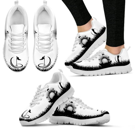 

Golf Sports Breathable Summer Mesh Shoes White Hobby Shoes Lawn/Golf Course Design Stylish Sneakers Flat Shoes