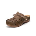 thumbnail image 1 of LUXUR Ladies Shoes Slip On Slippers Platform&wedge Sandals Comfy Clogs Lady Mules Dark Brown 9, 1 of 2