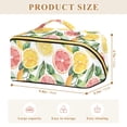 thumbnail image 4 of FORMRS Makeup Bag Travel Cosmetic Organizer for Women Fold Flat Zipper Pouch with Handle, Candy Grapefruit, 4 of 8