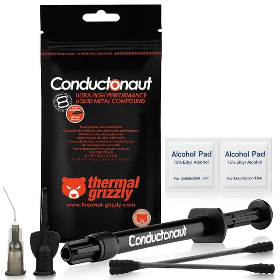 Pasta térmica Thermal Grizzly Conductonaut 1g para PS5, CPU, GPU
