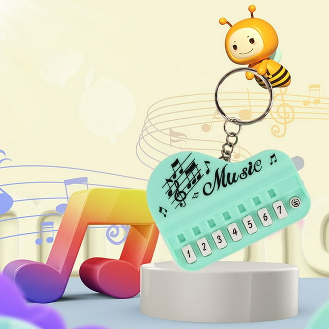 Juguetes de piscina, juguetes para bebés, juguetes para niños pequeños, mini teclado portátil, consola, llavero colgante para reproducir canciones, piano, mini piano