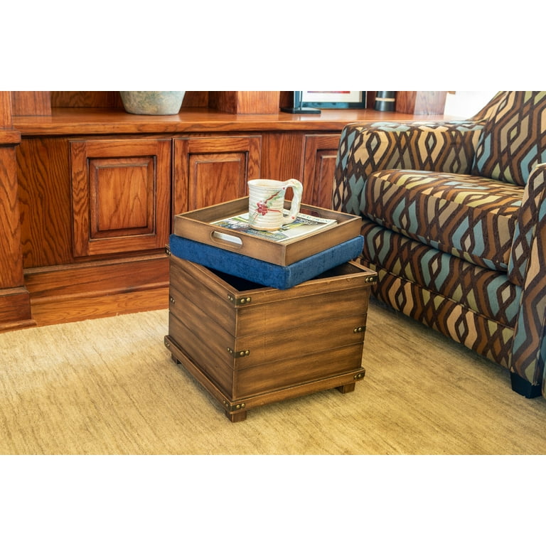 Decor Therapy Hadley Weathered Storage Ottoman Walmart