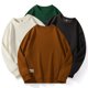 thumbnail image 2 of Sudaderas de cuello redondo para hombre, ropa de primavera, estampado de gofres, camisas de manga larga, ropa de calle, sudaderas con capucha de color liso sin capucha, 2 of 5