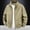 Khaki1, variant on Danhjin Men's Fall Jackets Lapel Full Zipper Long Sleeve Stand Collar Winter Outerwear Solid Color Comfy Fashion Coats