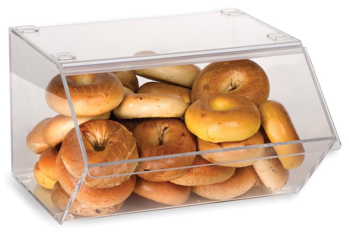 Clear Pastry Display Case For Bagels And Other Baked Goods, Clear