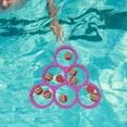 thumbnail image 1 of Juego de lanzamiento de piscina, juguetes para niños y adultos, fácil de instalar con flotador de espuma para deportes acuáticos, diversión de , Rosa roja, 1 of 8