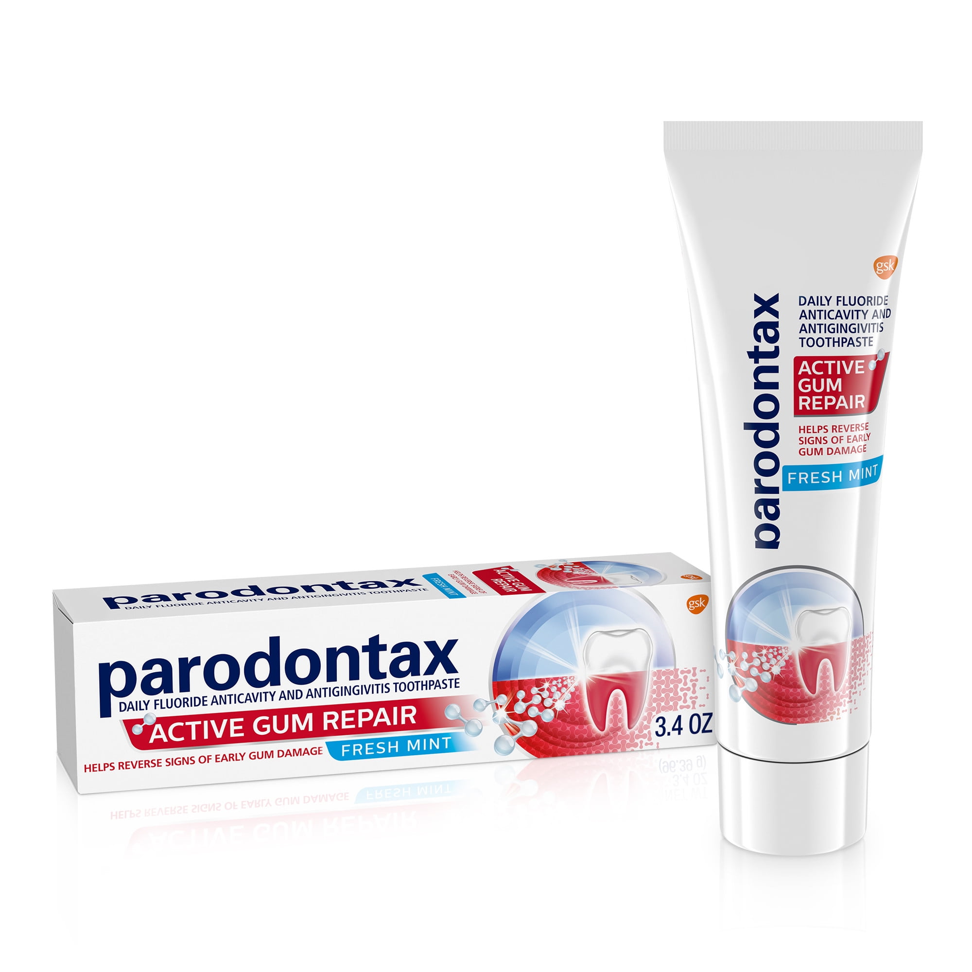 Parodontax Active Gum Repair Daily Fluoride Toothpaste, Fresh Mint, 3.4 Oz