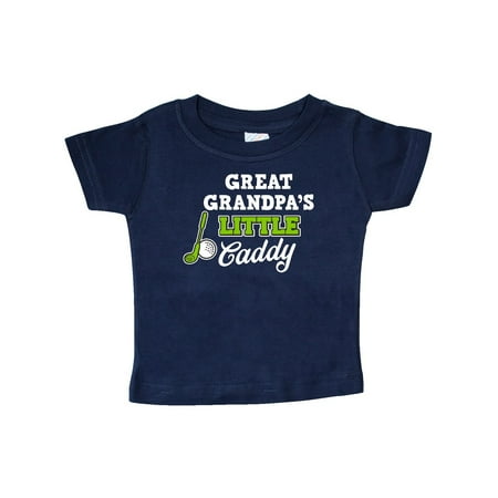 

Inktastic Great Grandpas Little Caddy with Golf Club and Ball with White Text Gift Baby Boy or Baby Girl T-Shirt