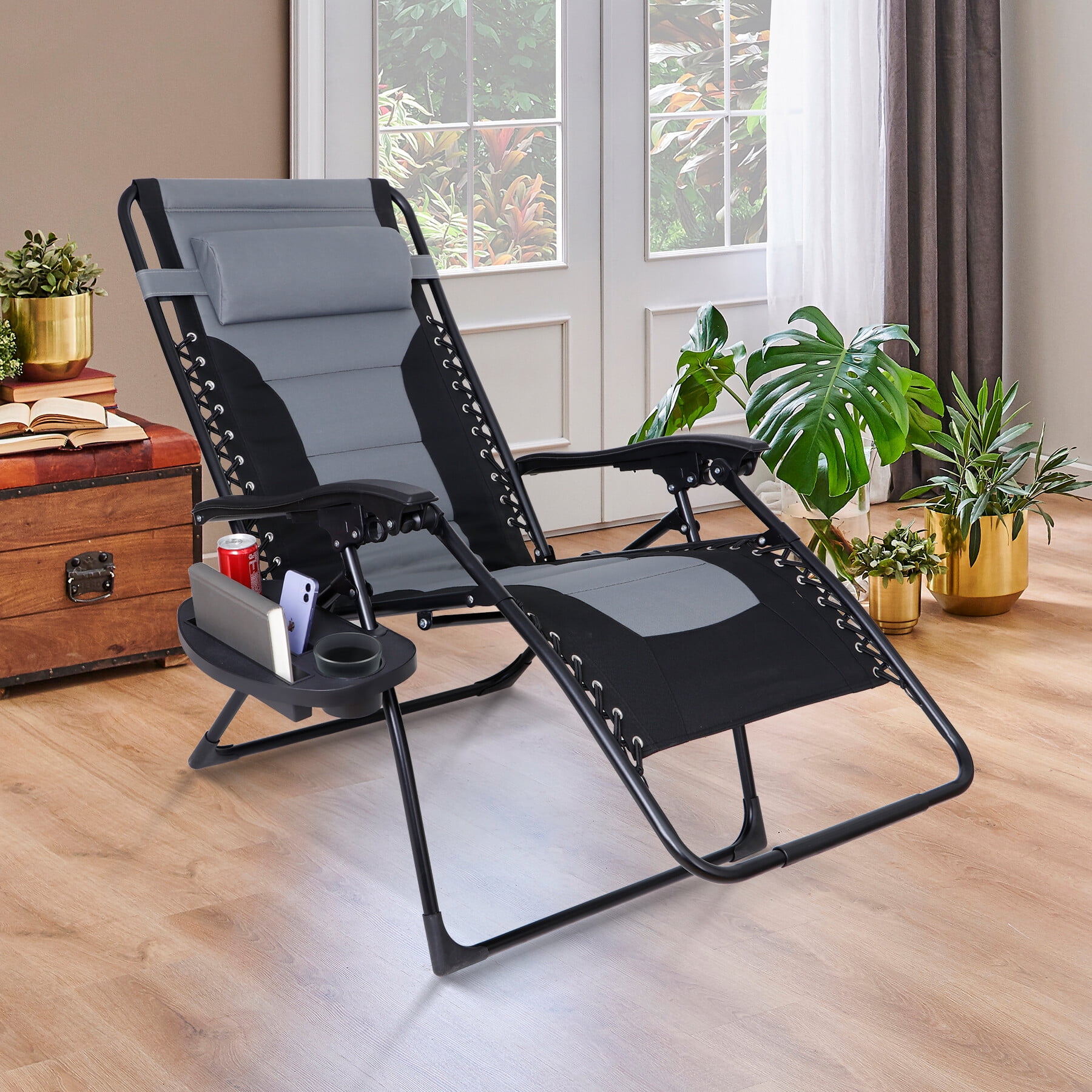 ZENSTYLE Oversize Padded Zero Gravity Anti Gravity Lounge Chair Folding