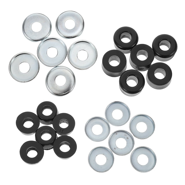 GOOHOCHY Juego de protectores universales para patines: Kit de bujes redondos y cónicos universales (orificio de 10 mm), kit de bujes para ejes de patineta, herrajes de plástico antichoque.