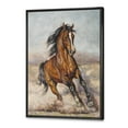 thumbnail image 3 of Designart 'A Brown Horse In The Race' Farmhouse Framed Canvas Wall Art Print, 3 of 5