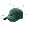 thumbnail image 6 of Eoperou Sun Protection Extended Brim Adjustable Bucket Baseball Cap Distressed Ripped Hole Unisex Hat Fashion Accessories, 6 of 8