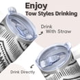 thumbnail image 4 of Bohemian Style Insulated Cup 20oz with Lid and Straw - Stainless Steel Double Wall Vacuum Travel Mug, Leakproof Thermal Tumbler, 4 of 5