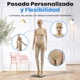 thumbnail image 2 of Maniquí Femenino Completo de 175 cm de Altura con Cabeza Ajustable SereneLife, Extremidades Flexibles y Diseño Desmontable, Perfecto para Tiendas de Ropa, Boutiques, Exposiciones y Más, Piel, 2 of 7