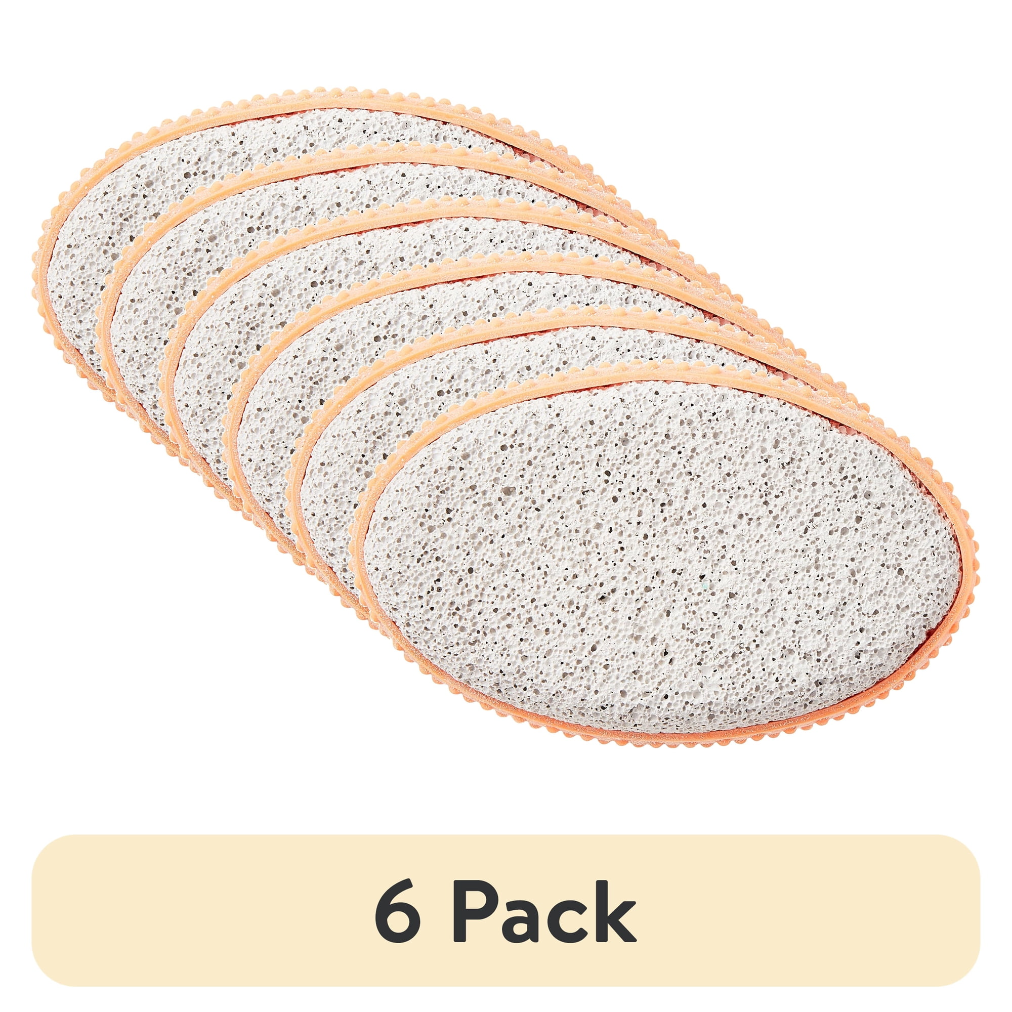 (6 pack) Equate Travel Size Pumice Stone with Grip Handle, Color May Vary, 1 Count