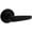 Black, variant on Kwikset Winston Lever with Round Rose - Satin Chrome, Entry