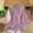 Purple, variant on Women Round Neck Floral Embroidery 3/4 Sleeve Button Front Blouse, Ladies Textured Solid Loose Casual Top, Soft Breathable Spring Summer Literary Vacation Daily Shirt (Purple,3XL)