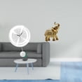 thumbnail image 2 of Adorno De Reloj De Pared Acrílico Con Grandes Números Arábigos Y Escultura De Resina De Elefante Para Cocina, Estudio, Dormitorio, Estante, Decoración Del Hogar., 2 of 8