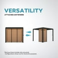 thumbnail image 7 of Mirador 111S Takasho Outdoor Pergola Aluminum Deco Wall Panorama 1/3 10' Side, Wood Grain (Not Pergola), 7 of 7