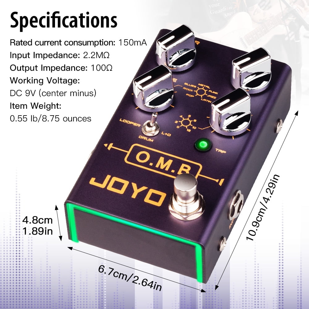 JOYO R-06 Looper Cycle & Drum Machine Guitar Effect Pedal Recording Mode Multi Effect