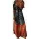 thumbnail image 1 of Vestido largo de manga corta de Halloween de encaje con cuello en V informal con estampado de verano para mujer a la moda Fridja bnh6121, 1 of 5