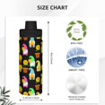 thumbnail image 3 of KLL Gnomes With Sunflowers Pattern 18oz Insulated Water Bottle, Stainless Steel Sports Water Cup Flask with Spout and Handle Lid for Sports Travel Car& School, 3 of 7