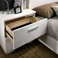thumbnail image 4 of Bowery Hill 2-Drawer Modern Wood Nightstand with USB Outlet in White, 4 of 5