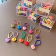 thumbnail image 4 of Visland 10Pcs Girls Hair Tie, Fashion Candy Color Star Heart Rabbit Round Ball Decor Elastic Hair Rope Rubber Band Ponytail Holder Headwear Hair Accessory for Daily Wear, 4 of 8