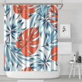 thumbnail image 2 of Hawaiian Floral Shower Curtain Waterproof Quick Dry Fabric with Rust-Resistant Grommets & Hooks, 2 of 5