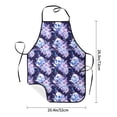 thumbnail image 4 of Naloa 1Pack Adjustable Bib Apron Waterdrop Resistant Cooking Kitchen Aprons for Women Men Chef, blue starry sky Skull flower Print, 4 of 5
