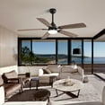 thumbnail image 7 of 52-inch Matte Black Ceiling fan with Light & Remote Color Changing Reverse Airflow Ceiling Fan, 7 of 7