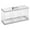 Clear/Chrome, variant on mDesign Cosmetic Divided Storage Organizer Box, 3 Sections and Lid - Clear/White