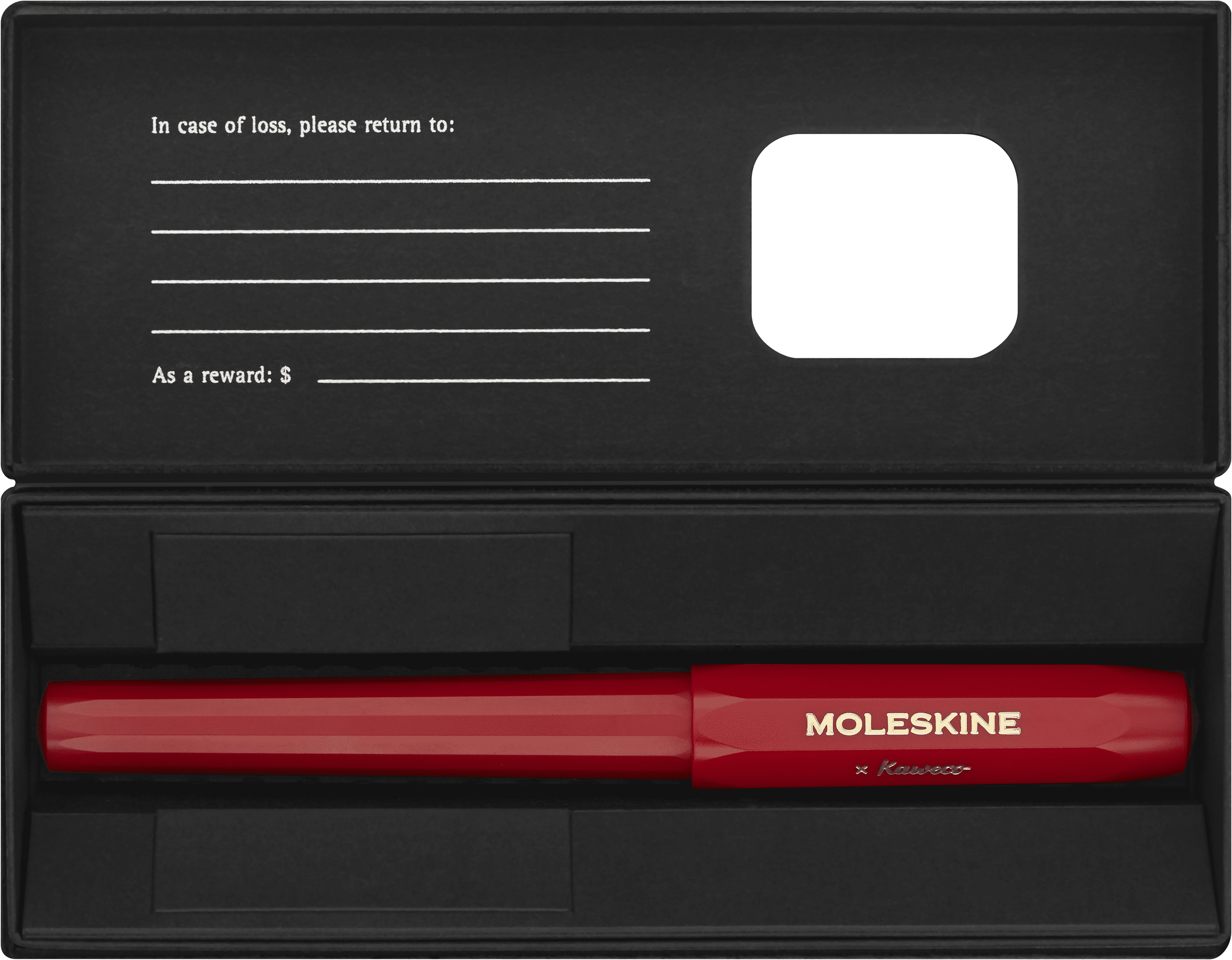 Moleskine Kaweco Ballpoint Pen, Red, Medium Point (1.0 MM), Blue Ink