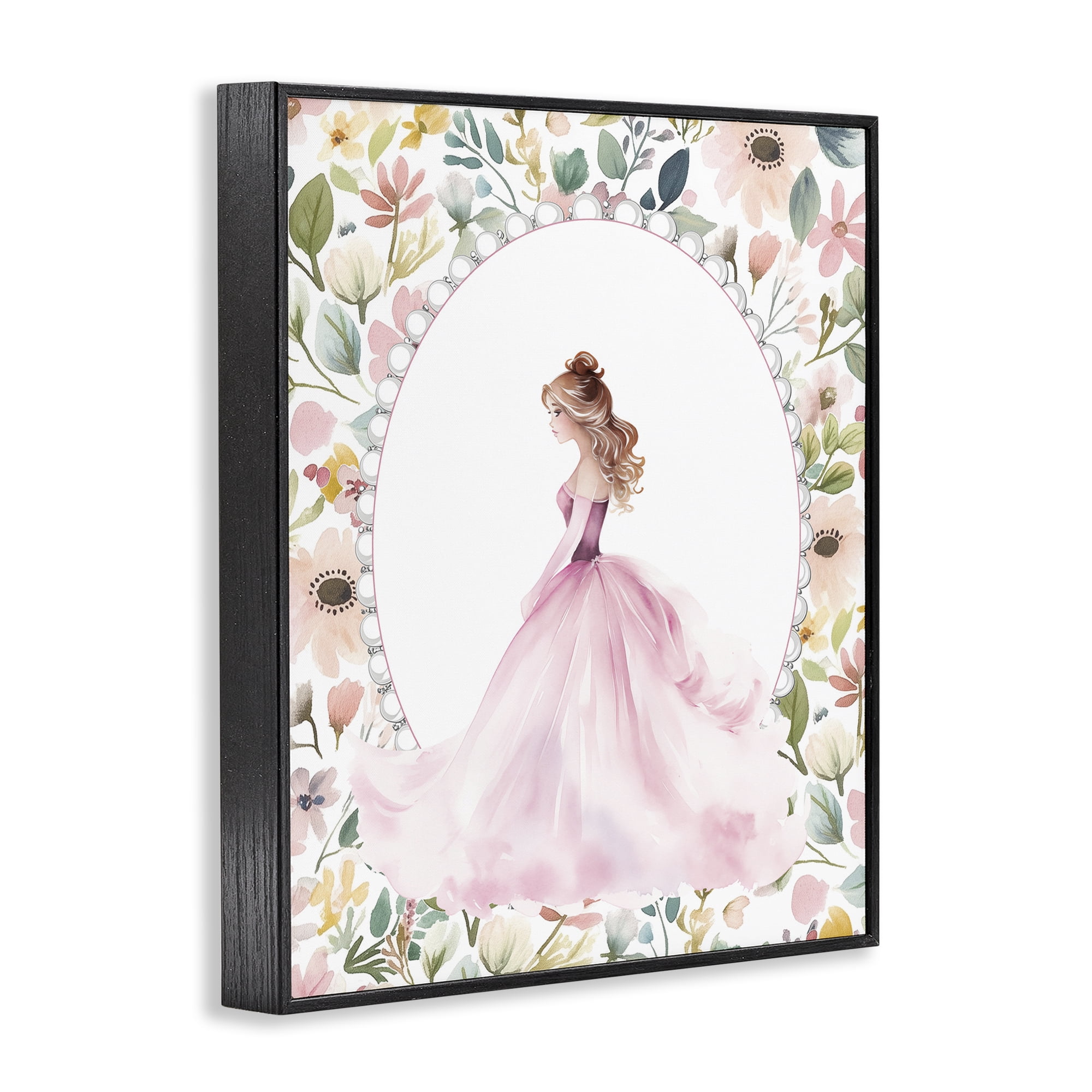 Stupell Industries Elegant Princess Love Black Framed Giclee Art, design by Christine Simpson Art