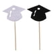 thumbnail image 1 of 20pcs Topper de Torta de Magdalena de Postre Decoración de de Graduación Forma de Casquillo de Graduación Gloria Selecciones de magdalenas, 1 of 9